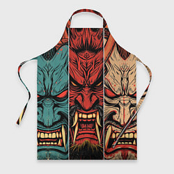 Фартук кулинарный Demons Oni - neuroart, цвет: 3D-принт