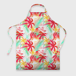Фартук кулинарный Palm red yellow, цвет: 3D-принт