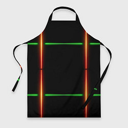 Фартук Color black green orange lines