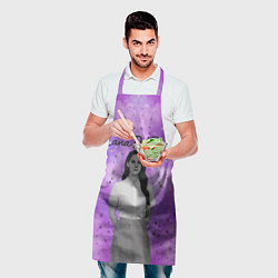 Фартук кулинарный Lana Del Rey в черно-белом, цвет: 3D-принт — фото 2