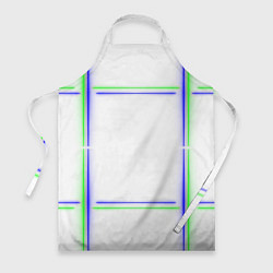 Фартук кулинарный Neon white green light blue, цвет: 3D-принт