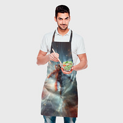 Фартук кулинарный Космонавт в космической туманности, цвет: 3D-принт — фото 2