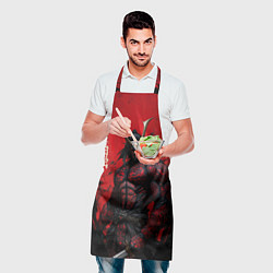 Фартук кулинарный Oni воин самурай, цвет: 3D-принт — фото 2