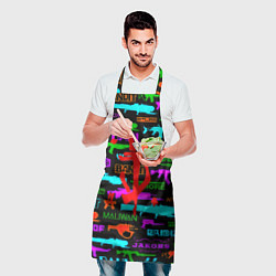 Фартук кулинарный Doom шутер паттерн, цвет: 3D-принт — фото 2