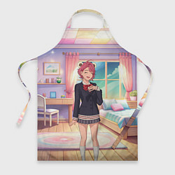 Фартук кулинарный Дандадан Сиратори Айра смущается, цвет: 3D-принт