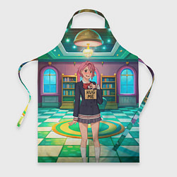 Фартук кулинарный Дандадан Сиратори Айра хочет обнимашек, цвет: 3D-принт