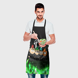 Фартук кулинарный Южный парк панки анархисты, цвет: 3D-принт — фото 2