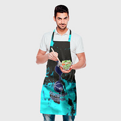 Фартук кулинарный ФК Тоттенхэм голубой огонь, цвет: 3D-принт — фото 2