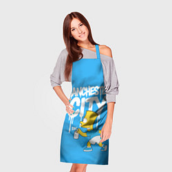 Фартук кулинарный Граффити Манчестер Сити и Барт Симпсон, цвет: 3D-принт — фото 2