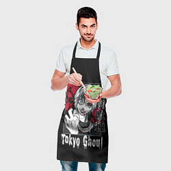 Фартук кулинарный Аниме Токийский Гуль, Кен Канеки, цвет: 3D-принт — фото 2