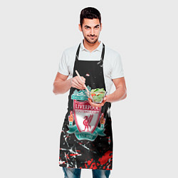 Фартук кулинарный Liverpool штрихи красок, цвет: 3D-принт — фото 2