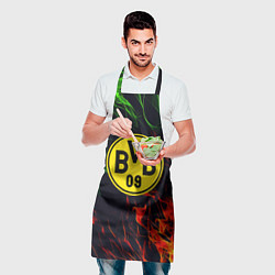 Фартук кулинарный Borussia flame toxic, цвет: 3D-принт — фото 2