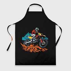 Фартук кулинарный Motocross and mountains, цвет: 3D-принт