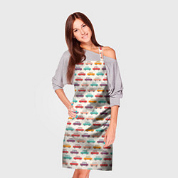 Фартук кулинарный Цветные машинки паттерн, цвет: 3D-принт — фото 2