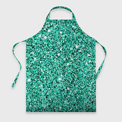 Фартук кулинарный Нефритовый зелёный текстура крошки крапинки, цвет: 3D-принт