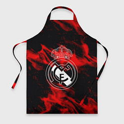 Фартук кулинарный Real Madrid красный огонь, цвет: 3D-принт