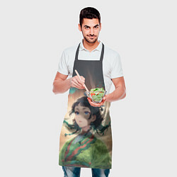 Фартук кулинарный Маомао на фоне облаков, цвет: 3D-принт — фото 2