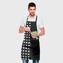 Фартук кулинарный Real Madrid клетка, цвет: 3D-принт — фото 2