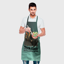 Фартук кулинарный Петухи - карты деньги два ствола, цвет: 3D-принт — фото 2