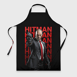 Фартук кулинарный Хитман с пистолетом, цвет: 3D-принт