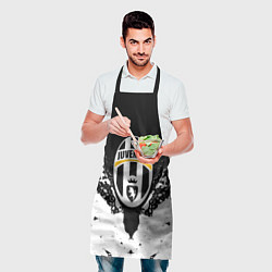 Фартук кулинарный Ювентус краски всплеск текстура, цвет: 3D-принт — фото 2