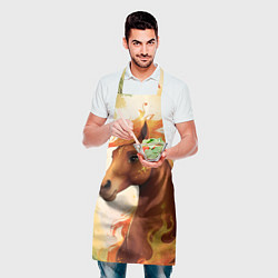 Фартук кулинарный Милая огненная лошадь, цвет: 3D-принт — фото 2