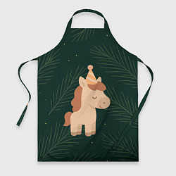 Фартук кулинарный Милая лошадка с колпаком, цвет: 3D-принт