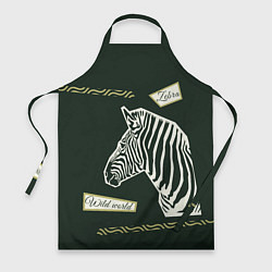 Фартук кулинарный Зебра-коллаж, цвет: 3D-принт