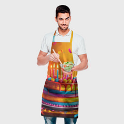 Фартук кулинарный Радуга праздничного торта, цвет: 3D-принт — фото 2