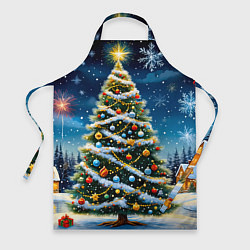 Фартук кулинарный Новогоднее волшебство, цвет: 3D-принт
