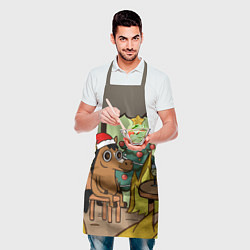 Фартук кулинарный Конь среди огня - this is fine, цвет: 3D-принт — фото 2