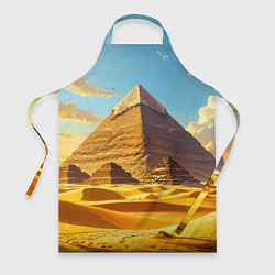 Фартук кулинарный Величие пирамид на закате, цвет: 3D-принт