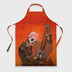 Фартук кулинарный Скелет с гитарой, цвет: 3D-принт