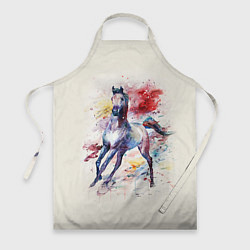 Фартук кулинарный Лошадь: акварель, цвет: 3D-принт