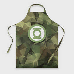 Фартук кулинарный Зеленый фонарь: камуфляж, цвет: 3D-принт