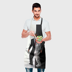 Фартук кулинарный Eminem: Black & White, цвет: 3D-принт — фото 2