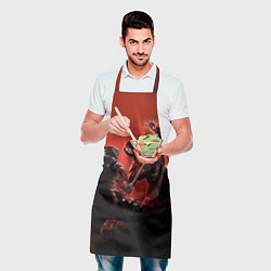 Фартук кулинарный Бой самураев, цвет: 3D-принт — фото 2