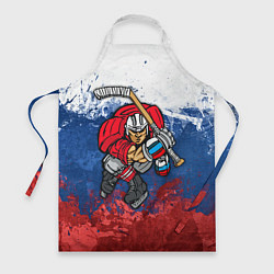 Фартук кулинарный Русский хоккеист, цвет: 3D-принт