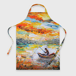 Фартук кулинарный Рыбак на лодке, цвет: 3D-принт