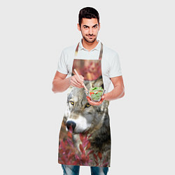 Фартук кулинарный Волк в кустах, цвет: 3D-принт — фото 2