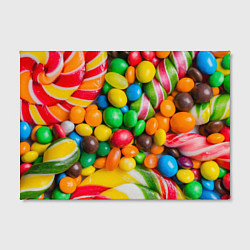 Холст прямоугольный Сладкие конфетки, цвет: 3D-принт — фото 2