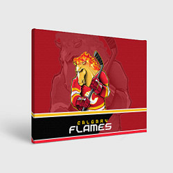 Холст прямоугольный Calgary Flames, цвет: 3D-принт