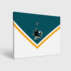 Холст прямоугольный NHL: San Jose Sharks, цвет: 3D-принт