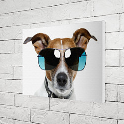 Холст прямоугольный Джек Рассел в очках, цвет: 3D-принт — фото 2