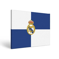 Холст прямоугольный Real Madrid: Blue style, цвет: 3D-принт