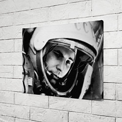Холст прямоугольный Гагарин космонавт, цвет: 3D-принт — фото 2