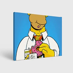 Холст прямоугольный Homer with donut, цвет: 3D-принт