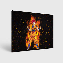 Холст прямоугольный Fire Goku, цвет: 3D-принт