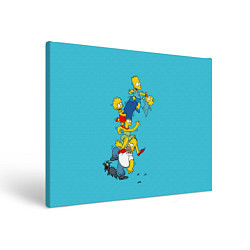 Холст прямоугольный Семейка Симпсонов 2, цвет: 3D-принт