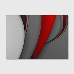 Холст прямоугольный Red-gray abstraction, цвет: 3D-принт — фото 2